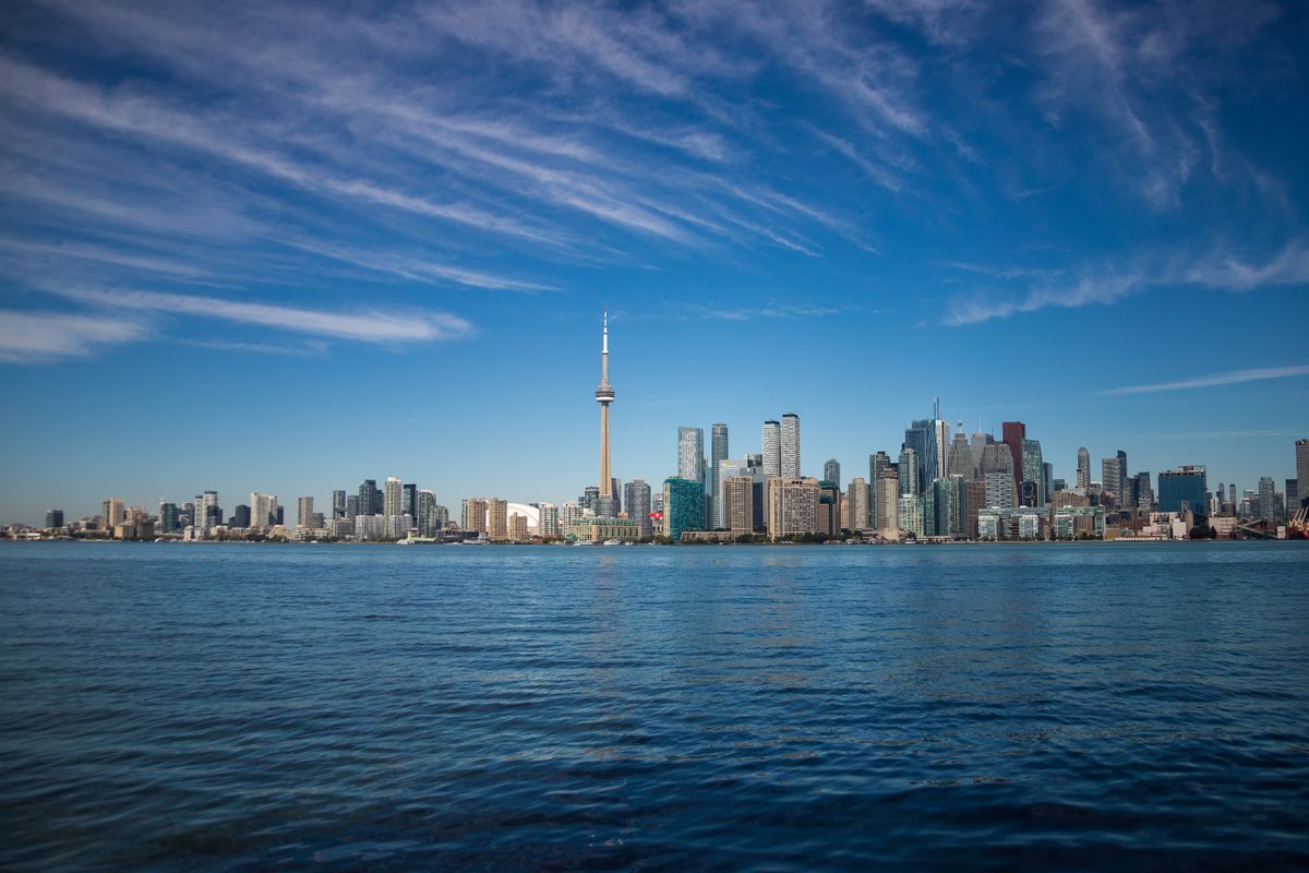 Toronto skyline with the CN Tower and waterfront