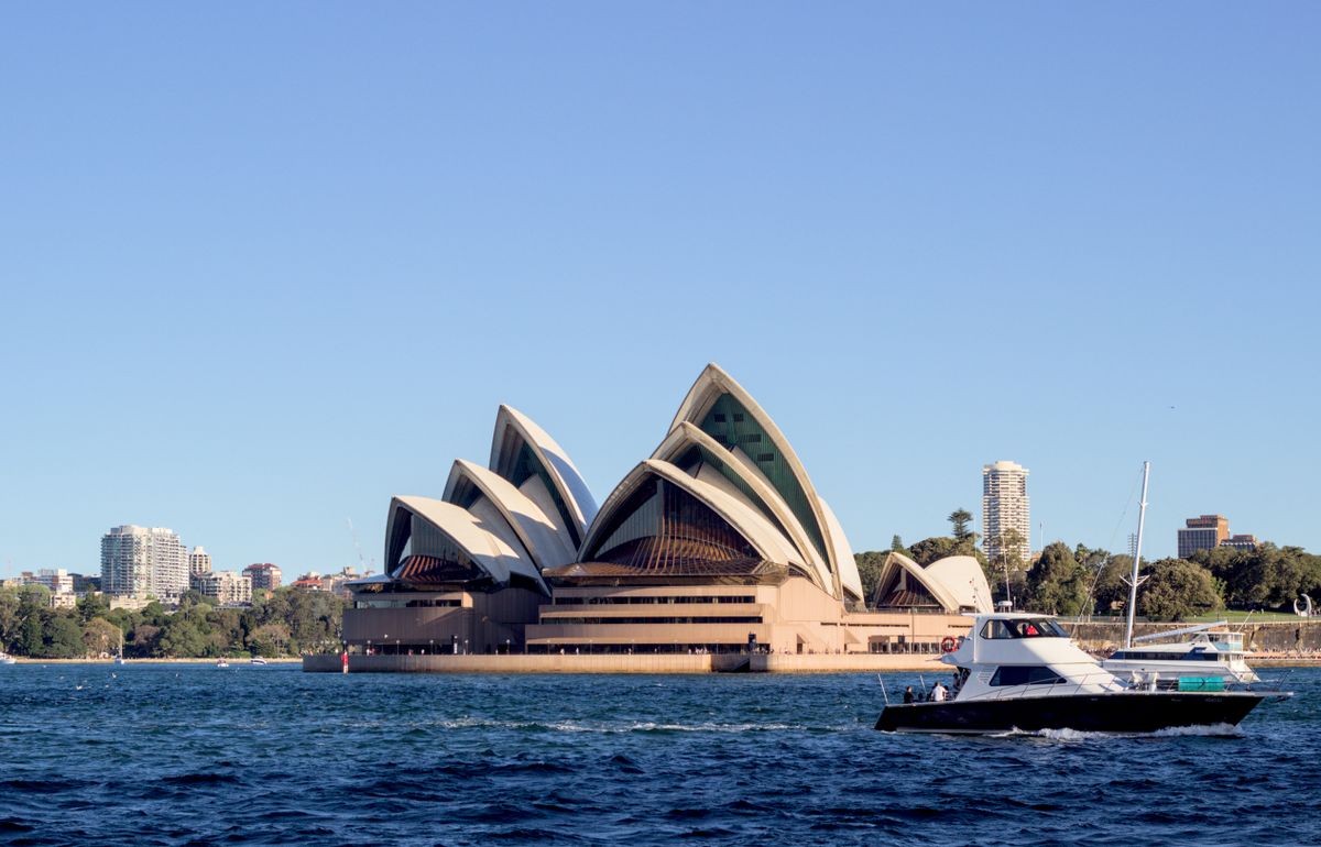 Sydney Opera House and boats in the harbour