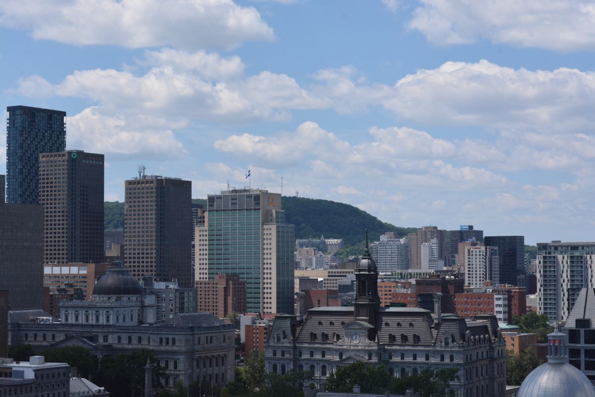 Montreal skyline with Mount Royal in the background