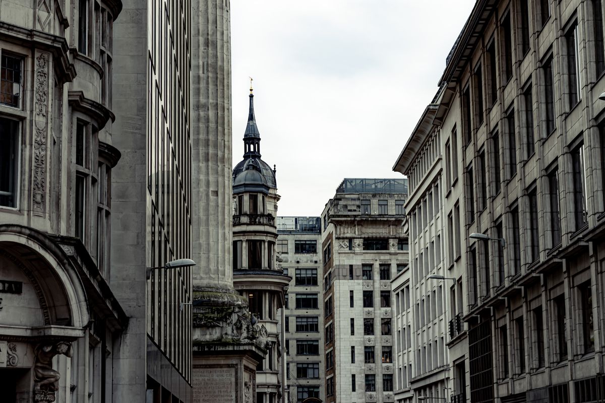 Classic and modern architecture in central London